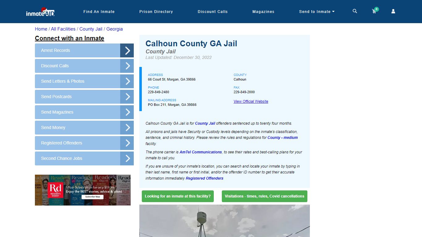 Calhoun County GA Jail - Inmate Locator - Morgan, GA